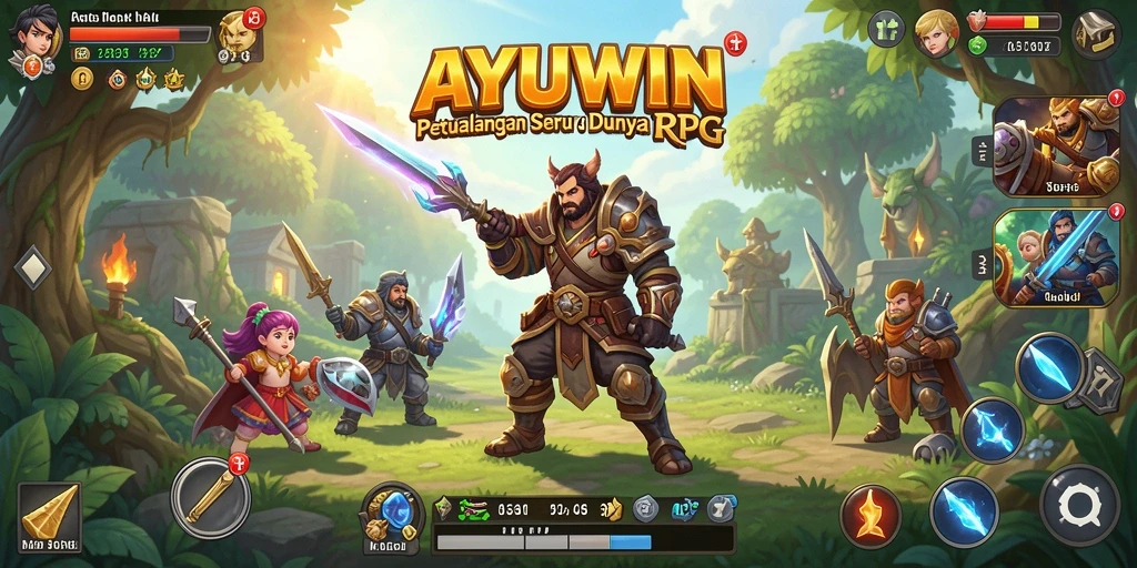 Tampilan gameplay <strong>AYUWIN</strong> yang menarik dalam petualangan RPG.