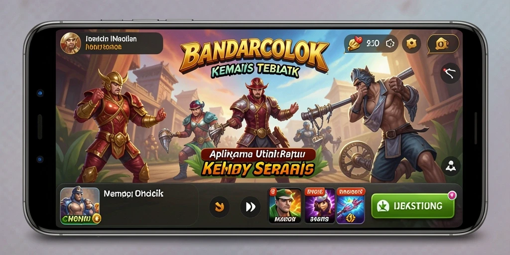 Tampilan antarmuka utama BANDARCOLOK yang user-friendly.