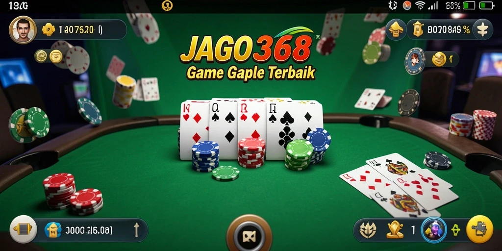 Tampilan gameplay seru Gaple di JAGO368 dengan teman-teman.