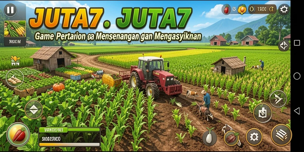 Tampilan gameplay pertanian yang seru dan menyenangkan.