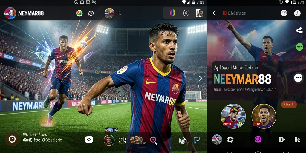 Tampilan gameplay seru di NEYMAR88 dengan berbagai jenis musik.