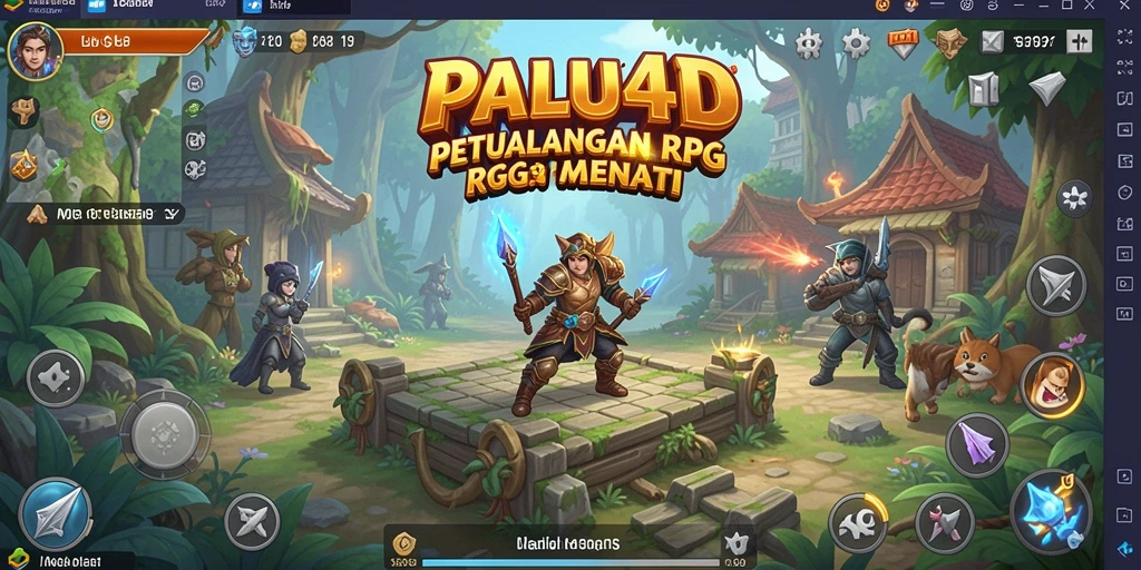 Screenshot PALU4D menampilkan aksi pertempuran yang menegangkan dalam petualangan RPG.