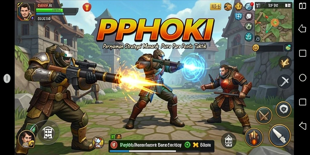 Screenshot utama PPHOKI menampilkan aksi gameplay strategi yang seru.