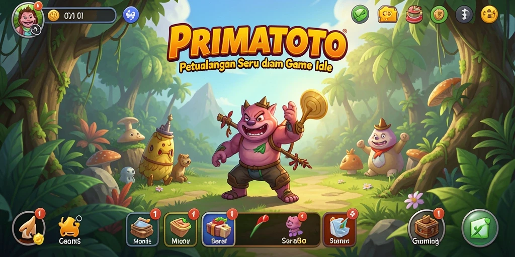 Tampilan gameplay yang menarik dari PRIMATOTO dengan karakter unik.