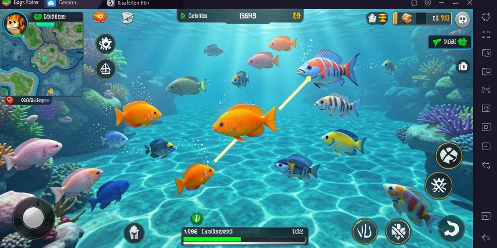 Gameplay V98 yang seru dan menantang dengan grafis ikan yang menarik.